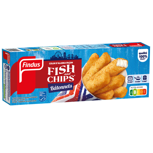 [3599741003359] FINDUS Bastoncitos estilo Fish & Chips Abadejo de Alaska 364 g