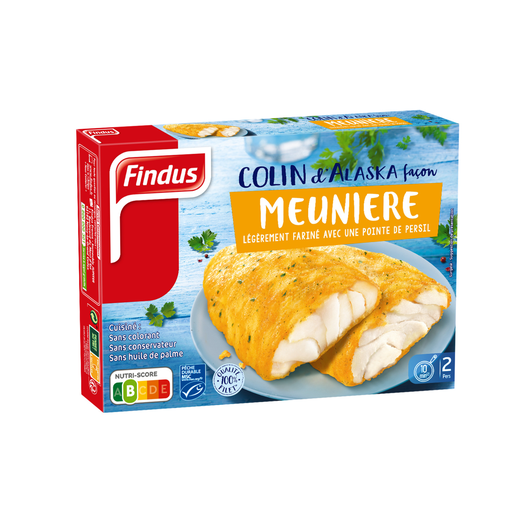 [3599741003465] FINDUS Pescado empanado Abadejo de Alaska MSC estilo Meunière caja de 2 unidades