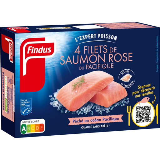 [3599741004172] FINDUS Filetes de salmón rosado del Pacífico MSC 0.4 kg