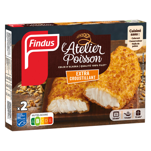 [3599741004677] FINDUS Abadejo de Alaska extra crujiente MSC 2 piezas 250 g