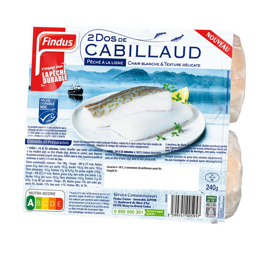 [3599741005957] FINDUS Cod Loin 240 g