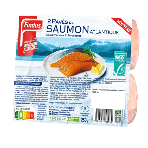 [3599741005964] FINDUS Lomos de salmón del Atlántico 250 g