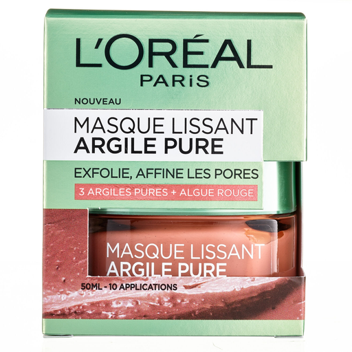 [3600523306039] L'OREAL PARIS Masque visage lissant argile pure 50 ml