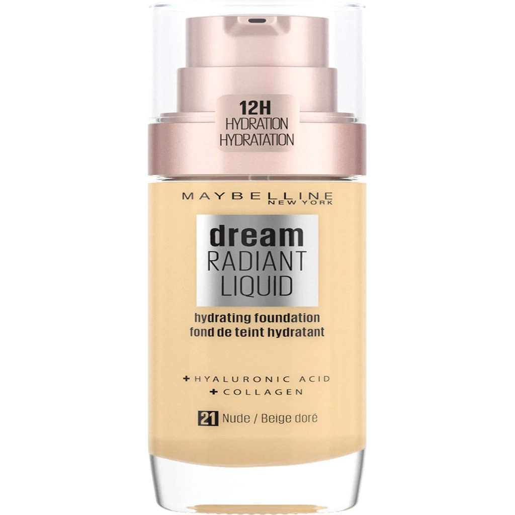 MAYBELLINE NEW YORK Base de Maquillaje Dream Radiant Liquid 21 Beige Dorado 30 ml