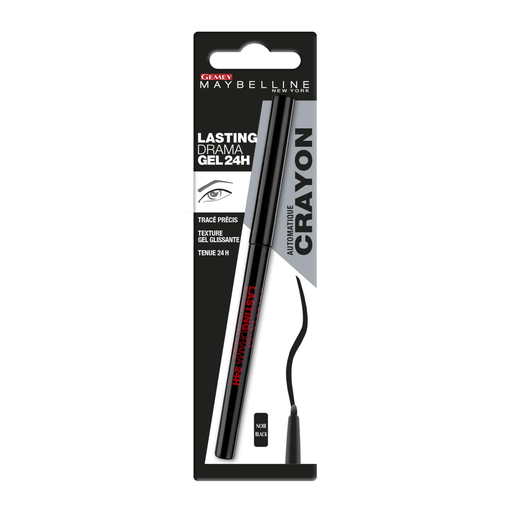 [3600530588039] MAYBELLINE NEW YORK Crayon Pour les yeux Longue tenue Black Lasting Drama Gel Eyeliner 1 unité