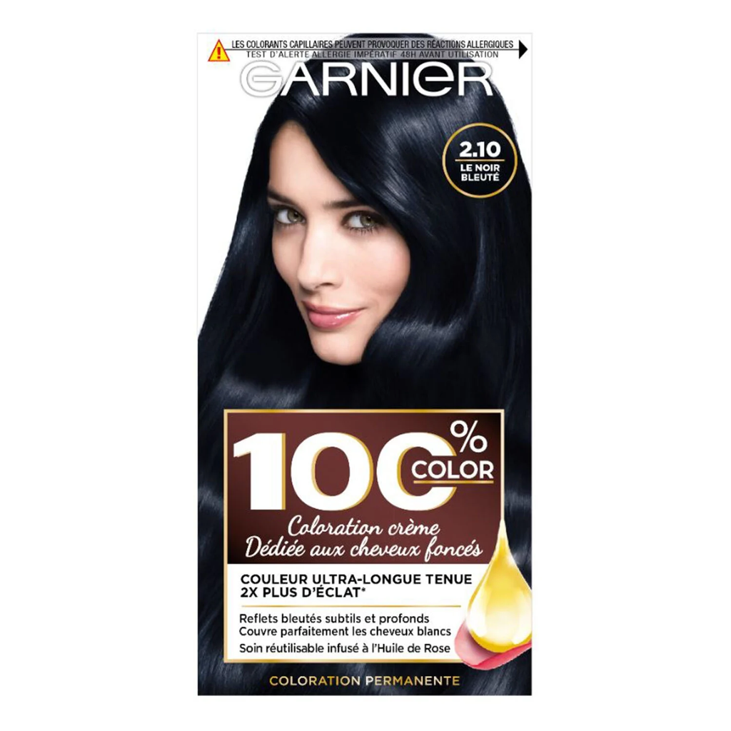 100% COLOR Coloração Permanente 2.10 Preto Azulado 1 caixa