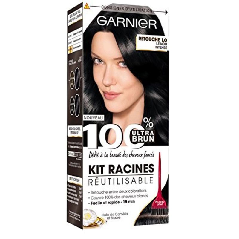 100% COLOR Root Touch-Up Brush Kit Black Brown