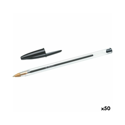 BIC Caneta Esferográfica Cristal Original Preta 50 Unidades