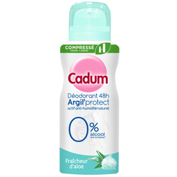 CADUM Desodorante spray comprimido 48h Argil'Protect Frescor de Aloe 100ml