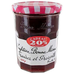 BONNE MAMAN confitur fraise groseille 370g+20% grat b maman