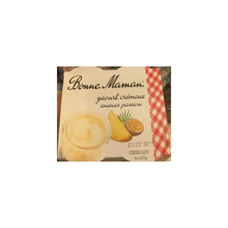 BONNE MAMAN Yogur Cremoso Piña/Fruta de la Pasión 4 x 125 g