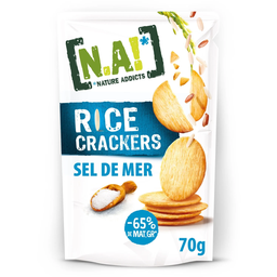 N.A! Crackers de arroz sal marinho 70 g