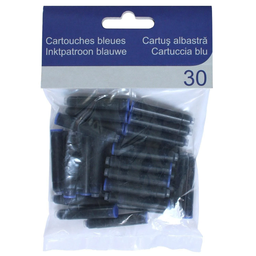 SIMPL Cartouches d'encre bleues pour stylo plume la boîte de 30 cartouches d'encre
