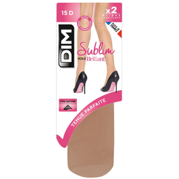 DIM Sublim Shiny Sheer Knee-Highs Beige Doré 2-pair pack