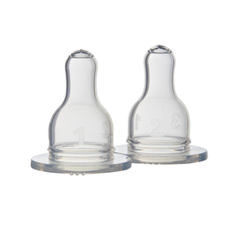 TEX Tetina silicone líquidos espessos 6 meses+ BABY lote de 2 unidades