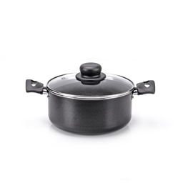 SIMPL Faitout 20cm Aluminium Revêtement Anti-adhésif Tous Feux Sauf Induction Avec Couvercle 2,8 L