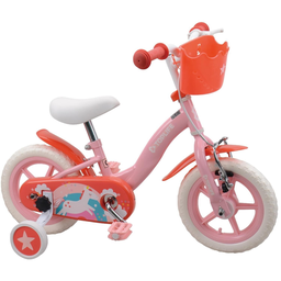 TOPLIFE Bicicleta de criança Unicórnio com cesto 12 polegadas
