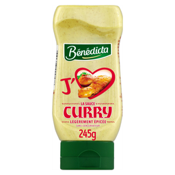 BENEDICTA Sauce curry légèrement épicée flacon souple 245g