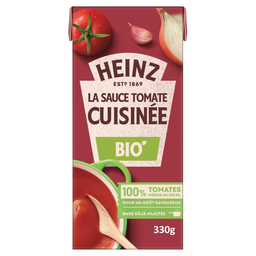 HEINZ Salsa de tomate cocinada con ajo y cebolla Bio 350 g
