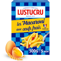 LUSTUCRU Macarrones al huevo fresco 500 g