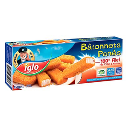 IGLO Bâtonnets de Colin d'Alaska 450 g