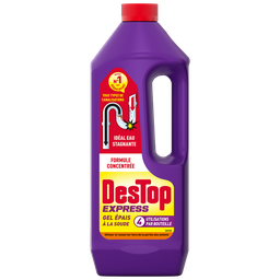 DESTOP Gel déboucheur canalisations express à la soude 4 doses 950 ml