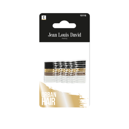 JEAN LOUIS DAVID Molas de Cabelo Torcidas Preto Ouro e Branco, o pack