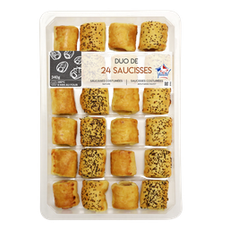 MIX Saucisses costumées feuilletées 24 pièces 340g