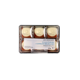 AUCHAN Verrines chèvre et gaspacho de légumes basilic ciboulette 270g