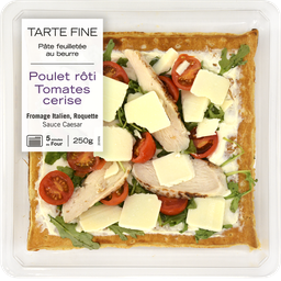 MIX BUFFET Tarta fina pollo asado tomates cherry salsa parmesano 250 g