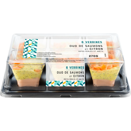 MIX BUFFET Verrine duo de saumons et citron 6 pièces 270 g