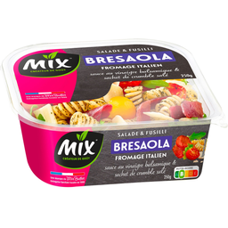 MIX Salade & fusilli bresaola fromage italien vinaigrette balsamique 1 part 250g