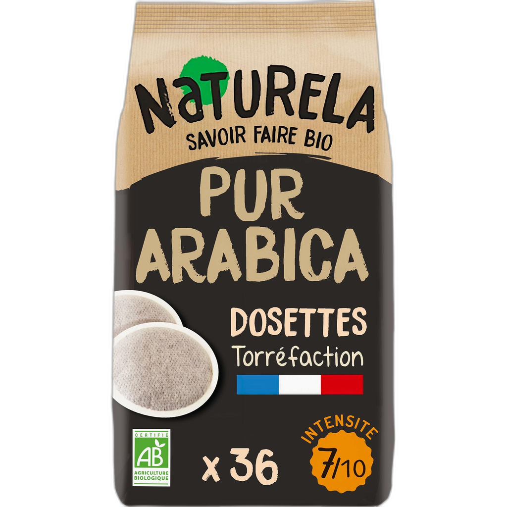 Naturela Pur Arabica Café Bio En Dosettes Intensité 7 36 Dosettes 36X7G ...