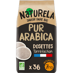 NATURELA Pur Arabica café bio en dosettes intensité 7 36 dosettes 36x7g