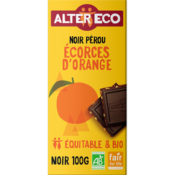 ALTER ECO Tablette de Chocolat Noir Ecorces d'Orange Bio ALTER ECO
