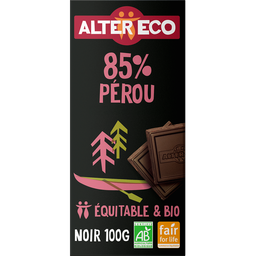 ALTER ECO Tablette de chocolat Noir 85% Pérou Bio ALTER ECO