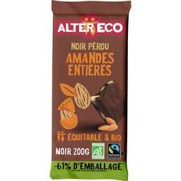 ALTER ECO Chocolate Negro com amêndoas inteiras 200 g