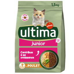 ULTIMA Croquetes de frango para gato júnior 1,5 kg