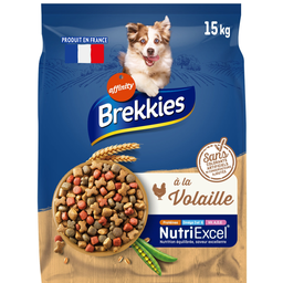 BREKKIES Croquettes pour chiens multicroc volaille EXCEL 15 kg