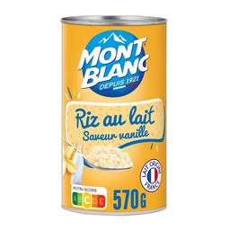 MONT BLANC Arroz doce sabor baunilha 570 g
