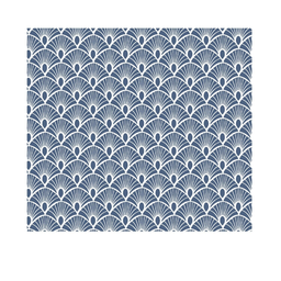 AUTRES MARQUES 20 Guardanapos 33X33cm pavão geométrico azul marinho