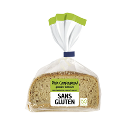 LIGHTBODY Pain de Campagne Sans Gluten Tranché — le sachet de 360g