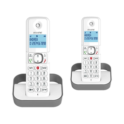 ALCATEL Teléfono fijo inalámbrico F860 Duo Gris