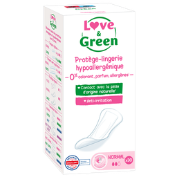 LOVE & GREEN Protège slips hypoallergéniques LOVE&GREEN, x30