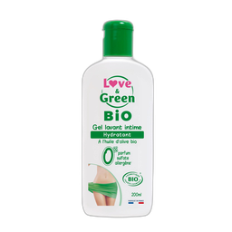 LOVE & GREEN Gel lavant intime hydratant à l'huile d'olive bio 200ml
