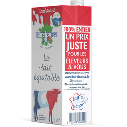 FAIRE FRANCE Leche Entera UHT Equitativa 1 L