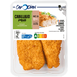 CAP OCEAN Pané au cabillaud CAP OCEAN, 200g