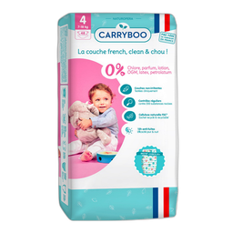 CARRYBOO Couches écologiques dermo-sensitives taille 4 (7-18kg) 48 couches