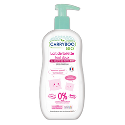 CARRYBOO Lait de toilette tout doux au beurre de karité bio pour bébé 500ml