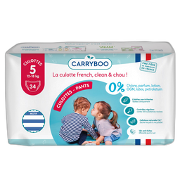 CARRYBOO Couches culottes taille 5 (12-18kg) 12h de protection 34 couches-culottes